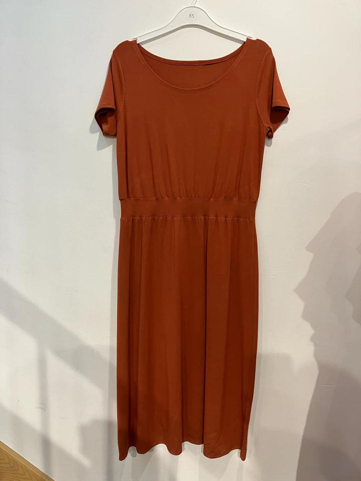 085 - Robe Amélie - Orange brûlé - Échantillon