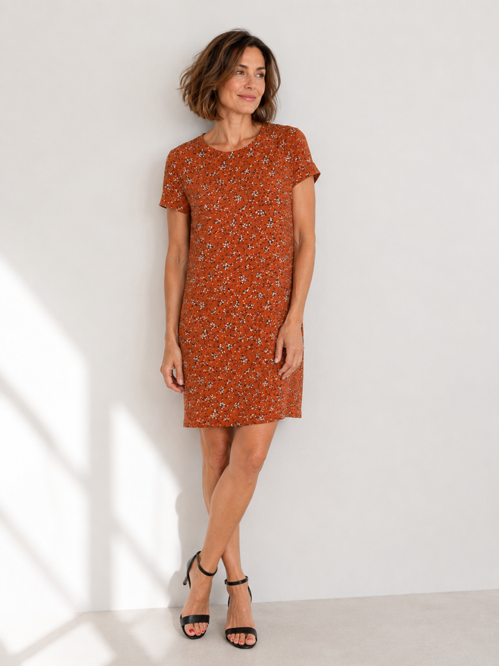 Robe Sydney - Fleuri orange