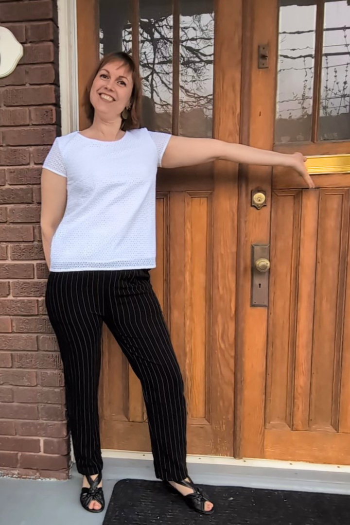 Pantalon Slow Summer - Noir ligné