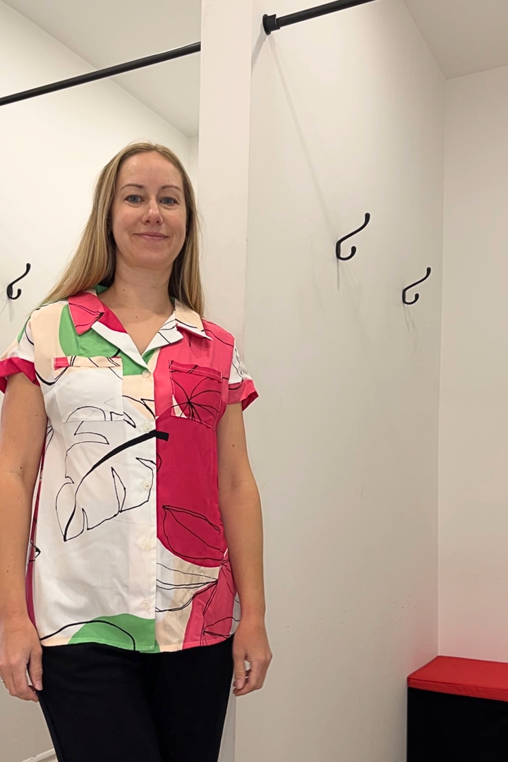 Chemise Cool Vibes - Abstrait blanc-rose-vert