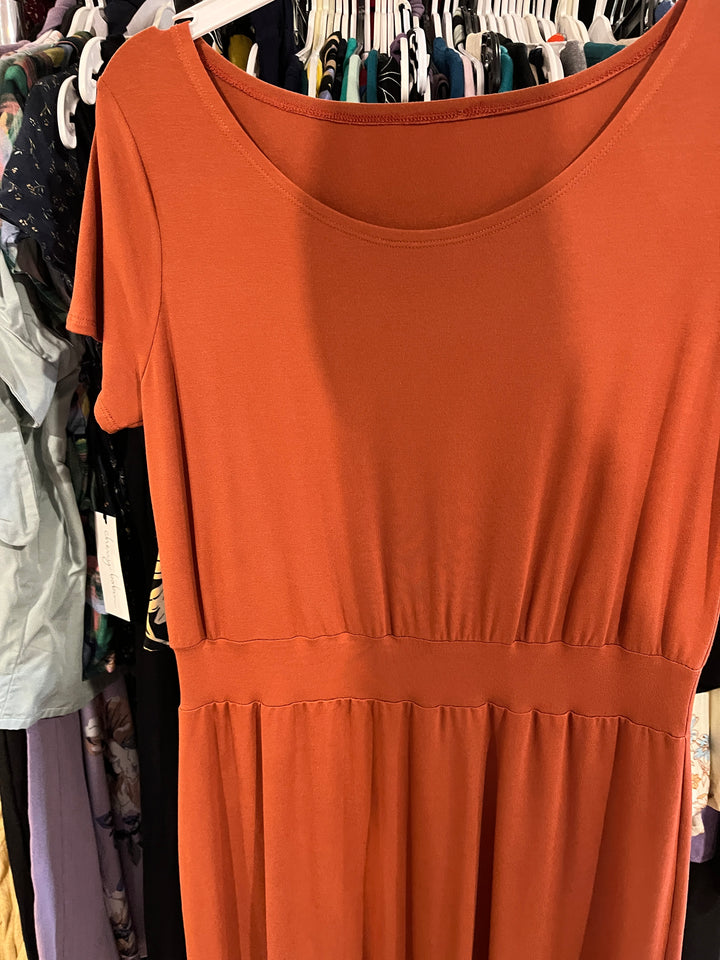 085 - Robe Amélie - Orange brûlé - Échantillon