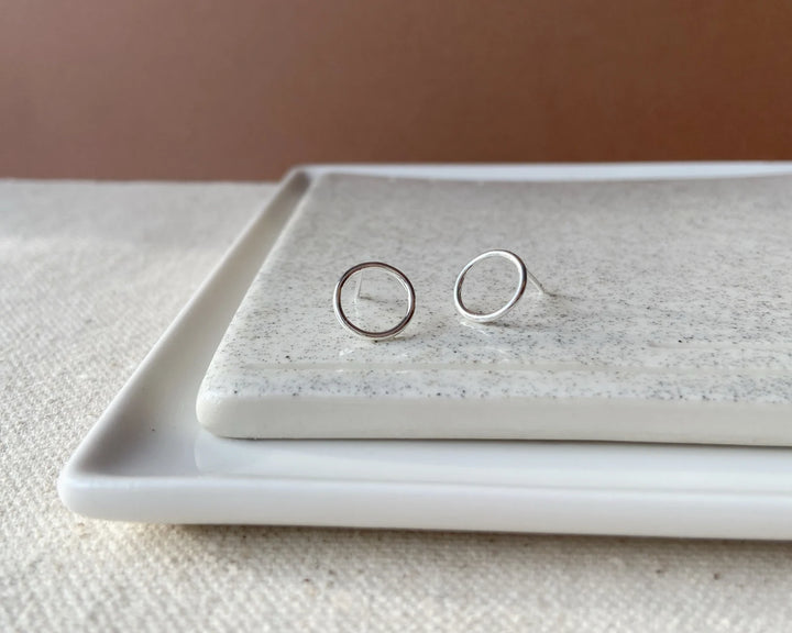 Boucles d'oreilles cercles vides en argent 15 mm