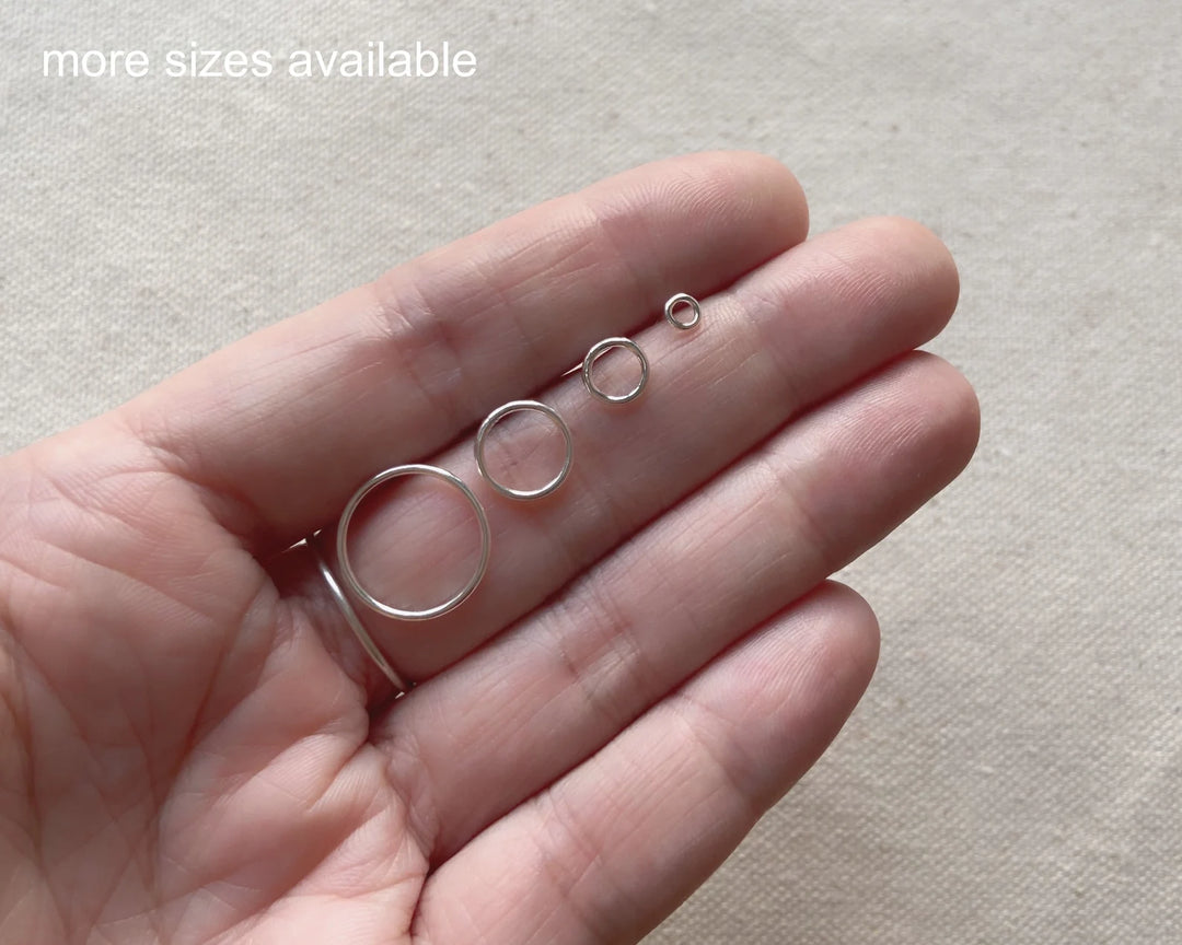 Boucles d'oreilles cercles vides en argent 15 mm