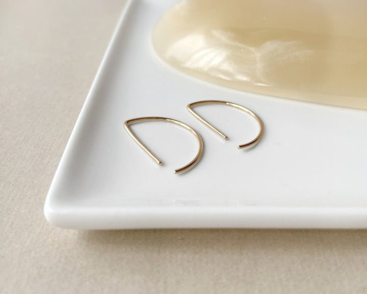 Anneaux demi lune sterling