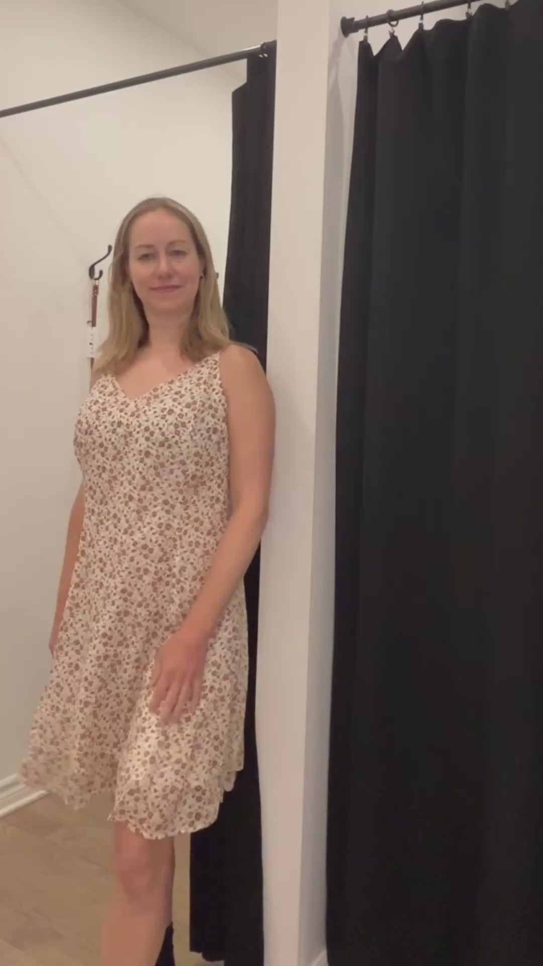 Robe Souffle léger - Fleur beige & brun