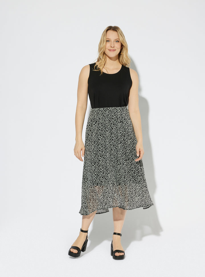 Black and White Spirea / Dots Skirt