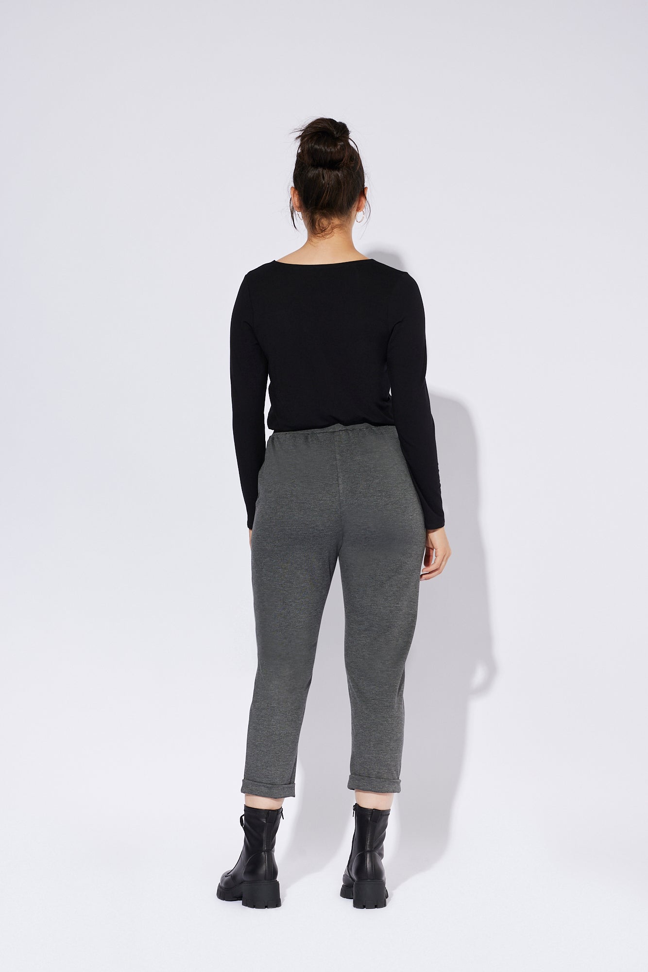 Trousers Clara / Ponte Heather Gray
