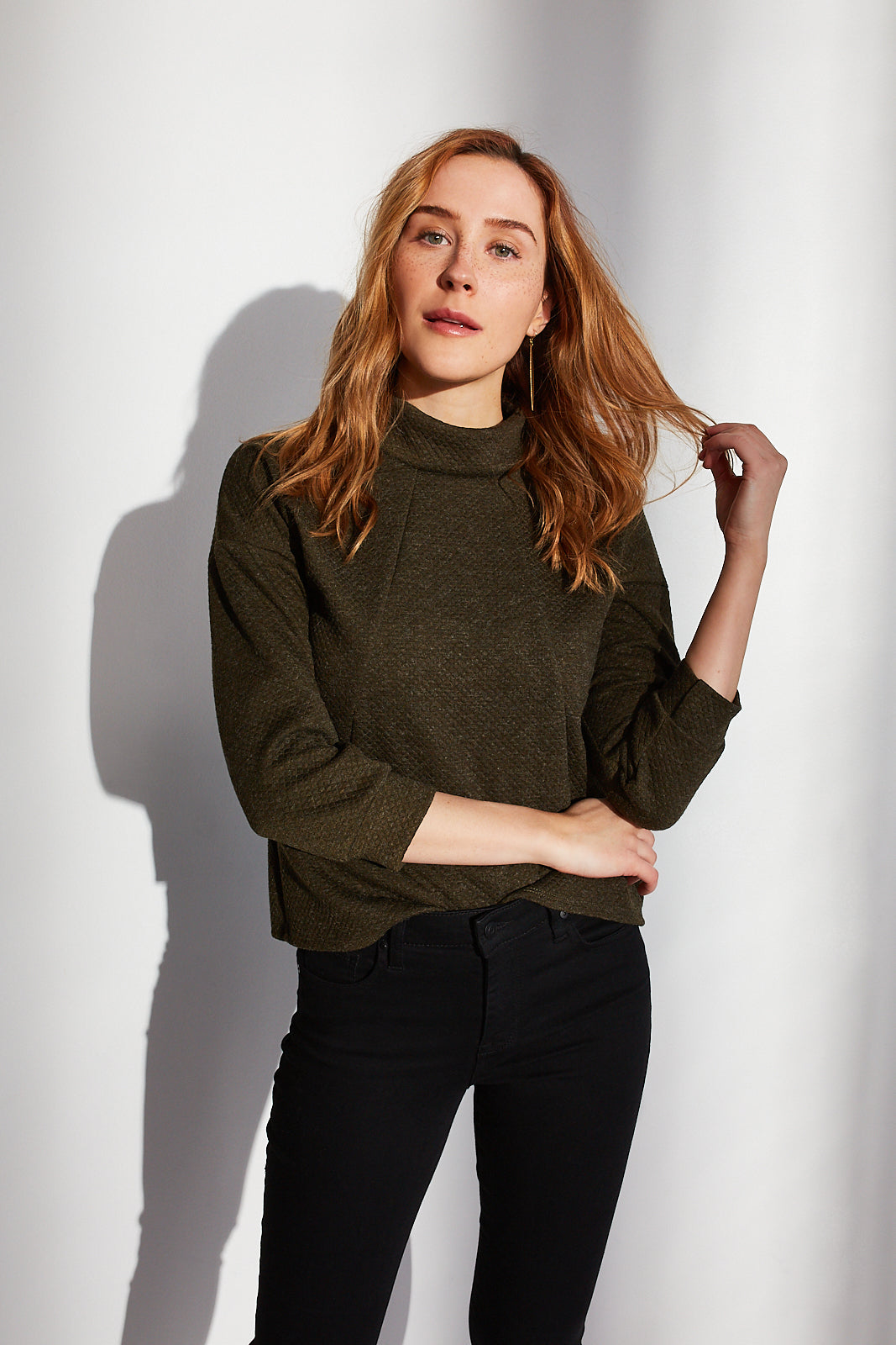 Sienna Sweater - Quilted Olive