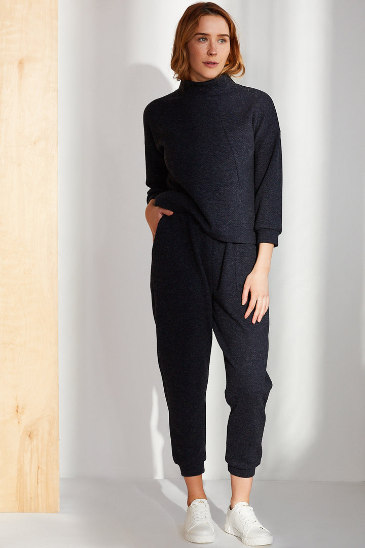 Pantalon Jemma - Matelassé Charbon