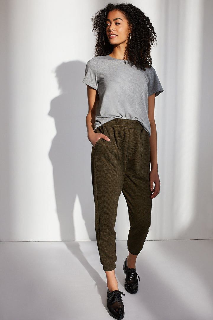Pantalon Jemma - Matelassé Olive