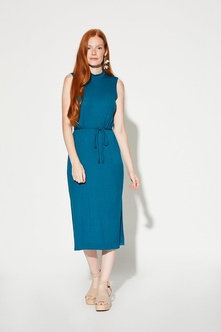 Solange Dress / Rib Blue