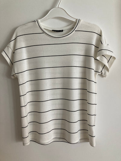 T-Shirt Robinson - Tricot ligne fond blanc